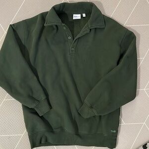 Aritzia TNA Cozy fleece Boyfriend Polo Sweatshirt